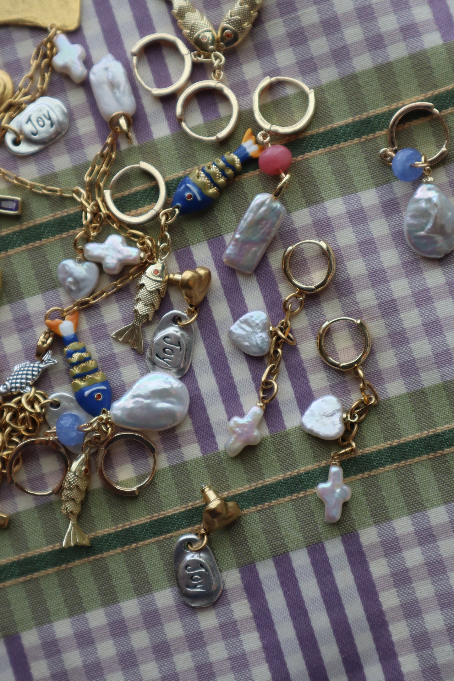 double fish earrings