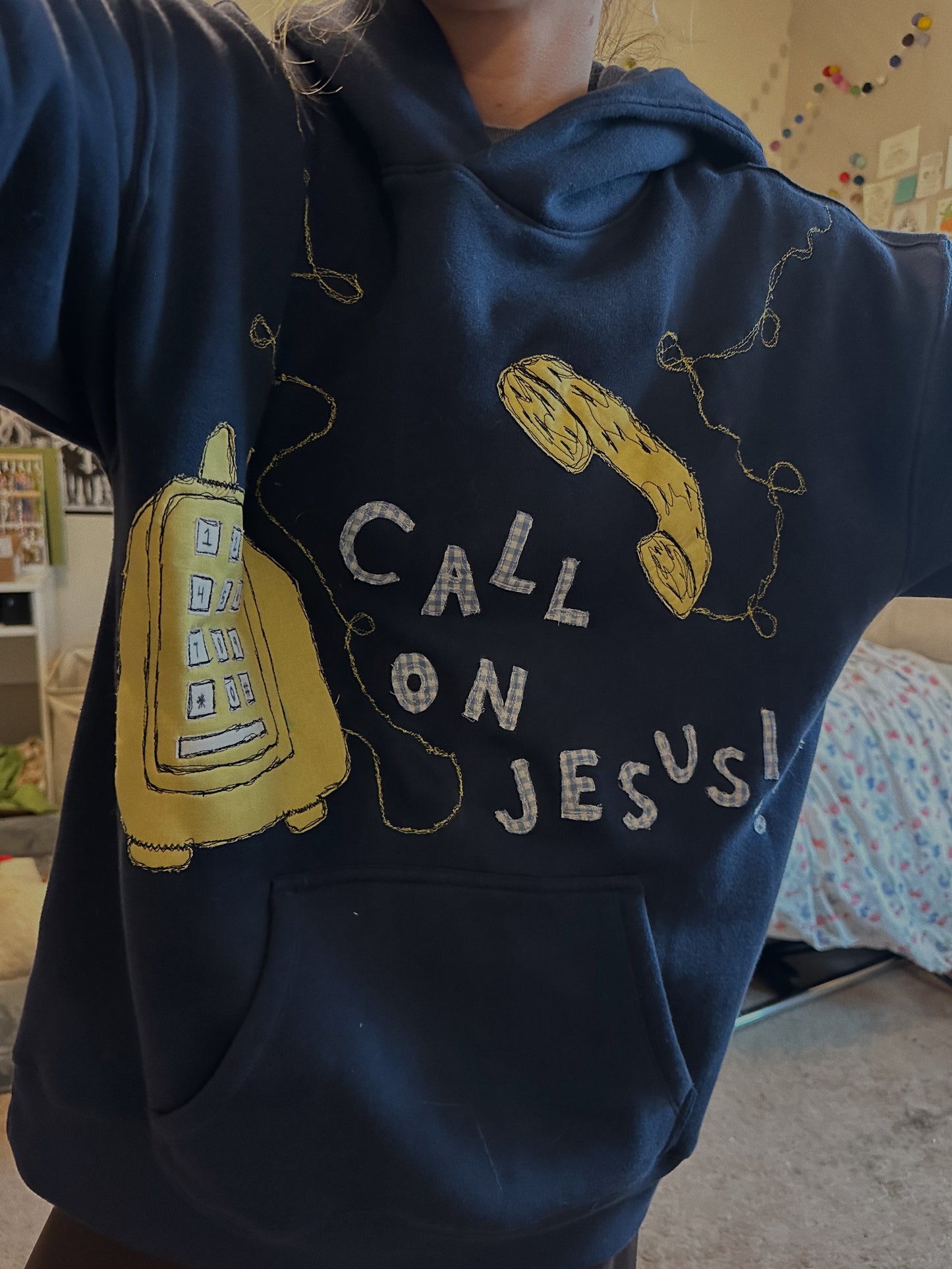 call on jesus hoodie - navy