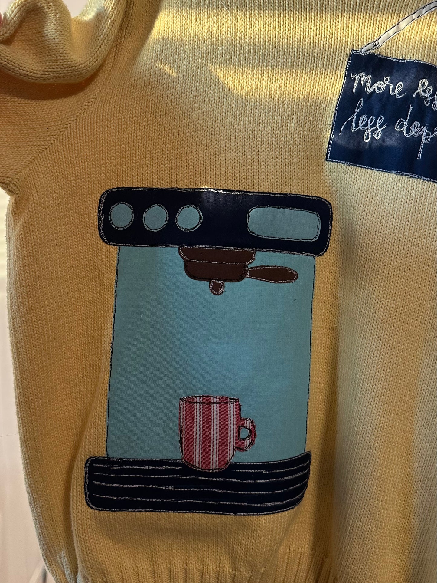 more espresso less depresso- yellow