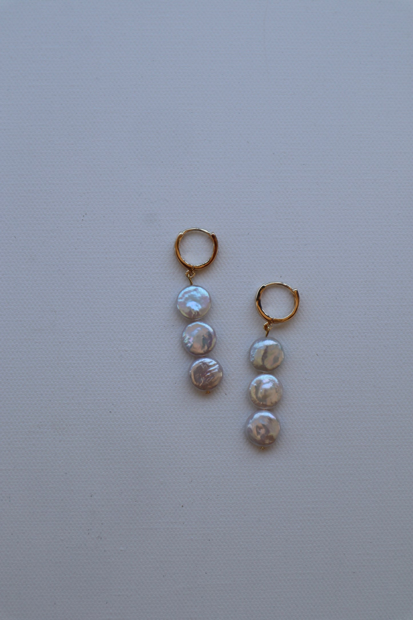 triple pearl earrings