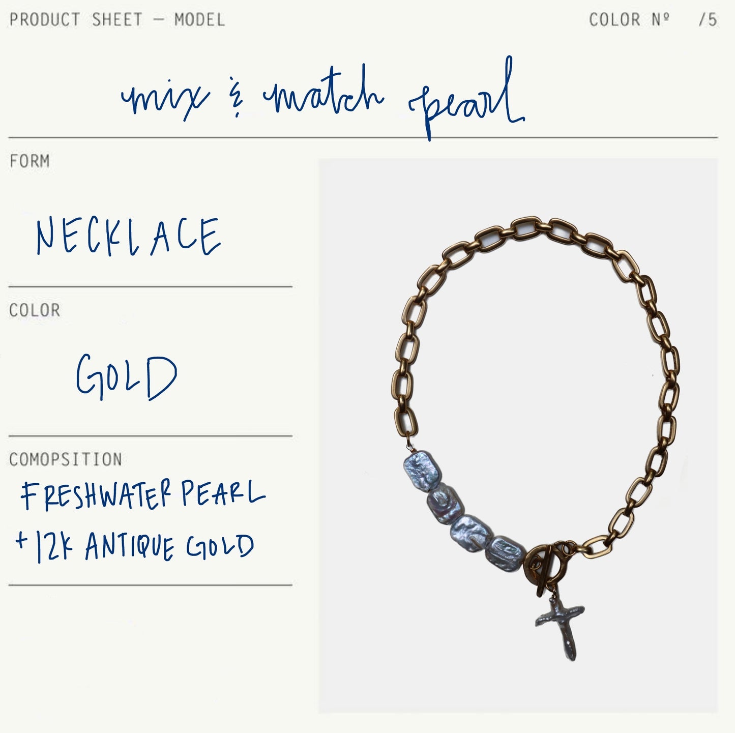 mix & match cross necklace