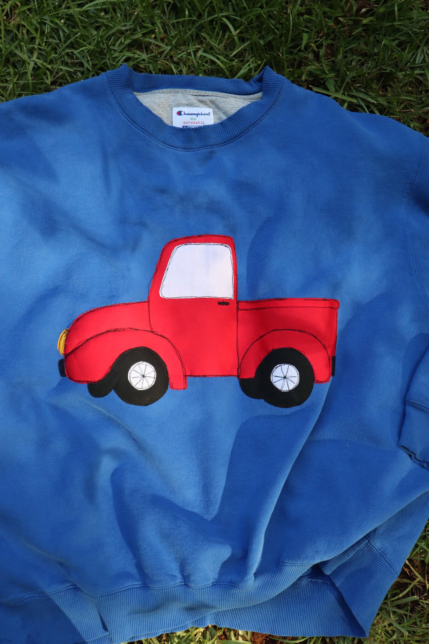 red truck crewneck