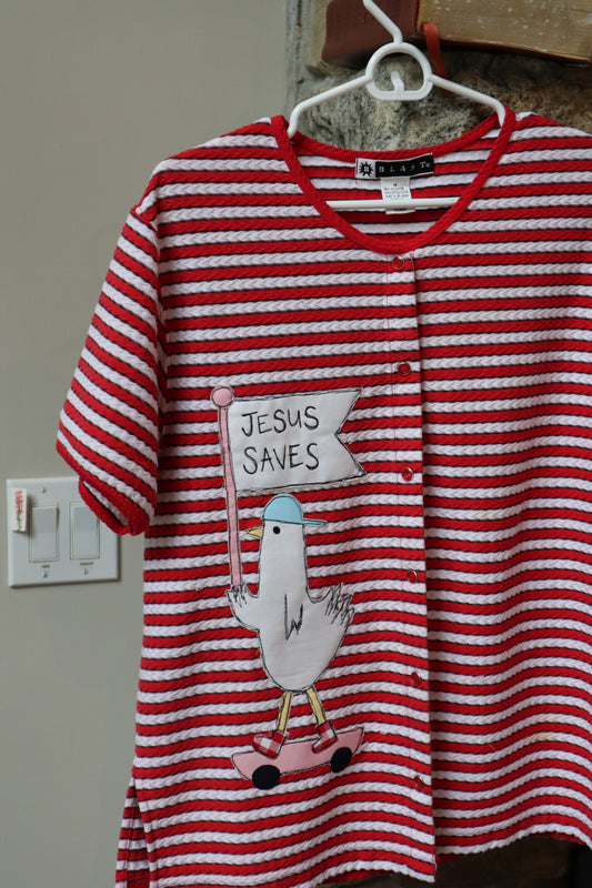 Jesus saves cardigan