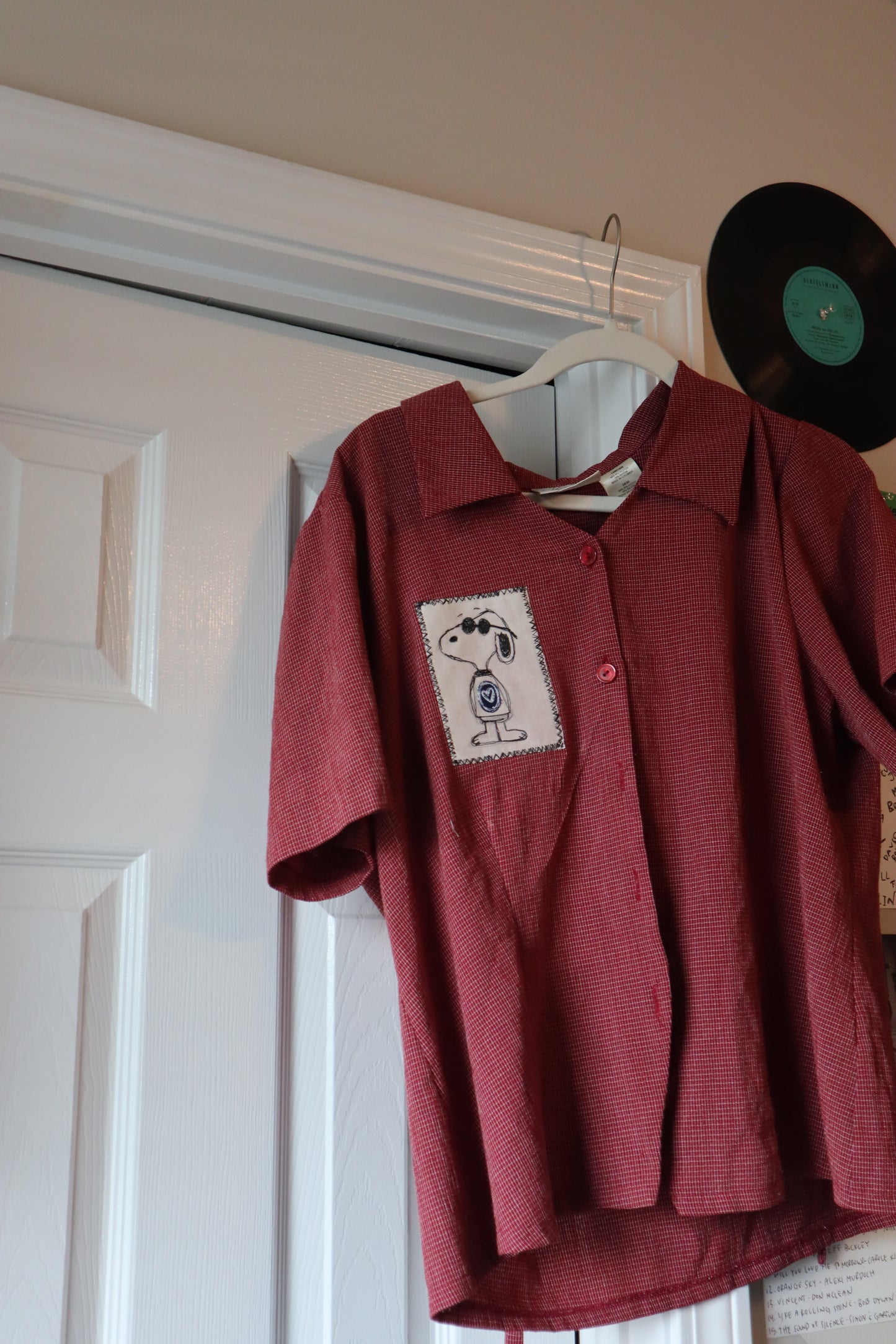 snoopy button up