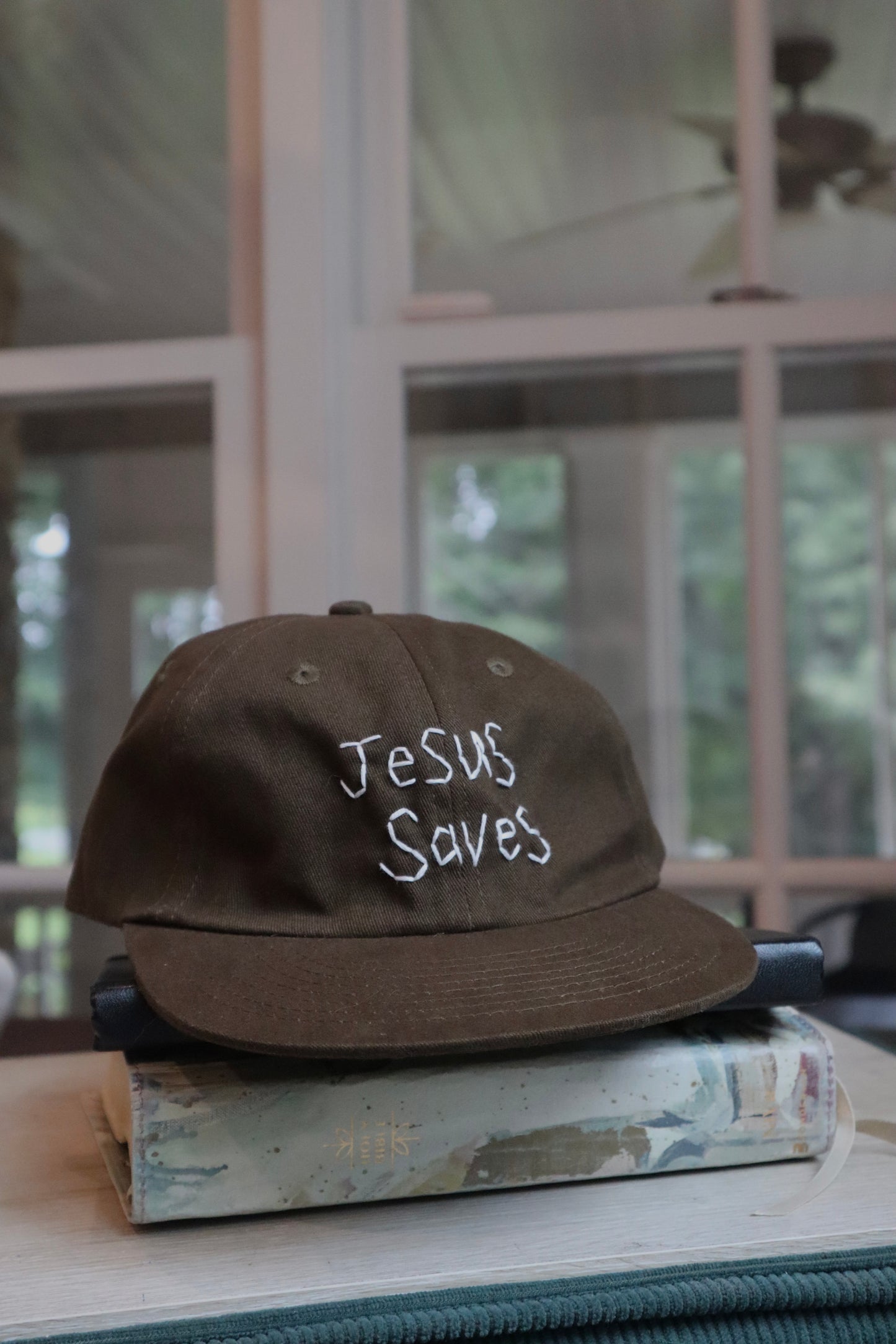 Jesus Saves (hand embroidered)