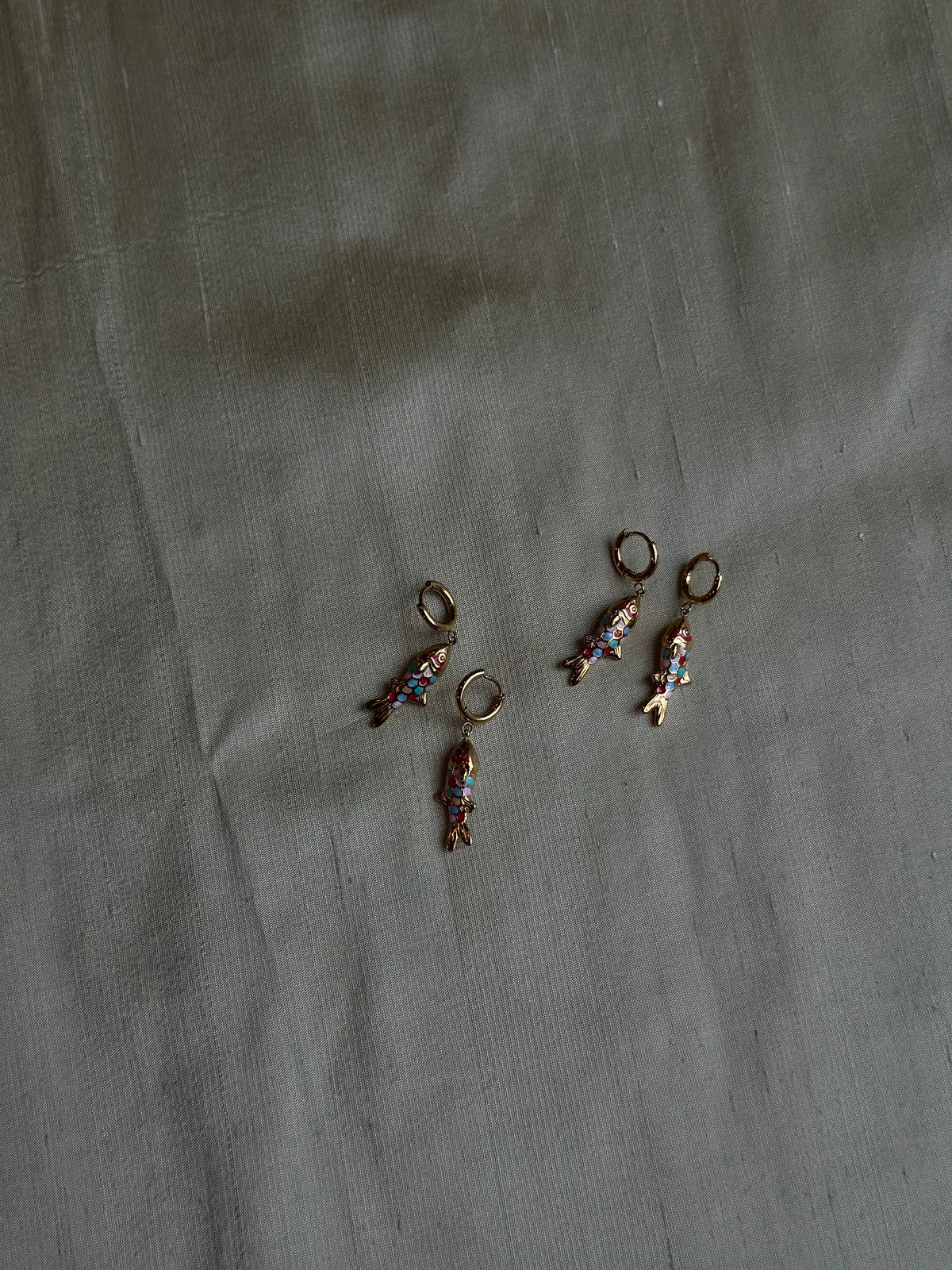 rainbow fish earrings