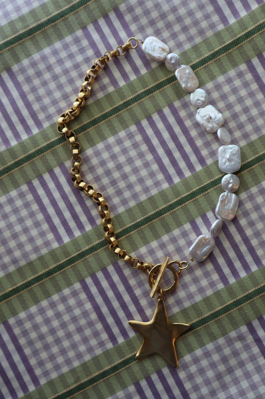 pearl + gold star