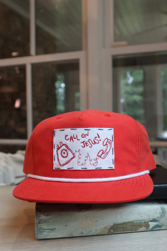 "call on Jesus" - red