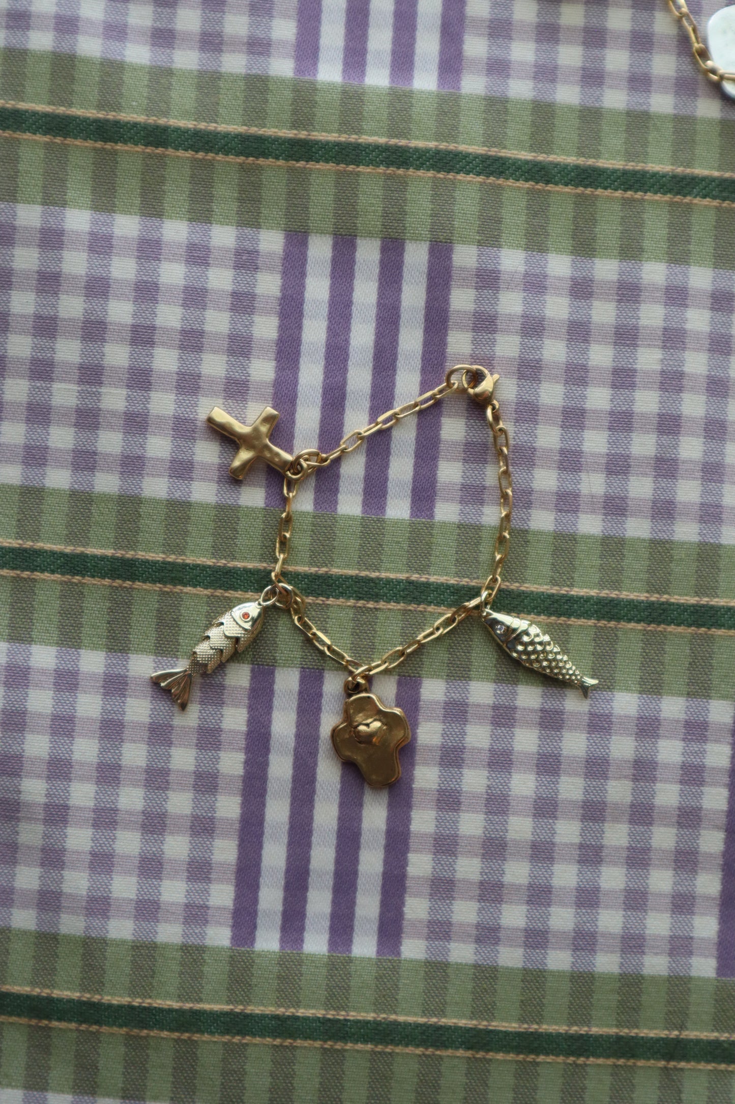 gold charm bracelet