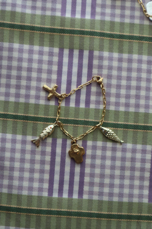 gold charm bracelet