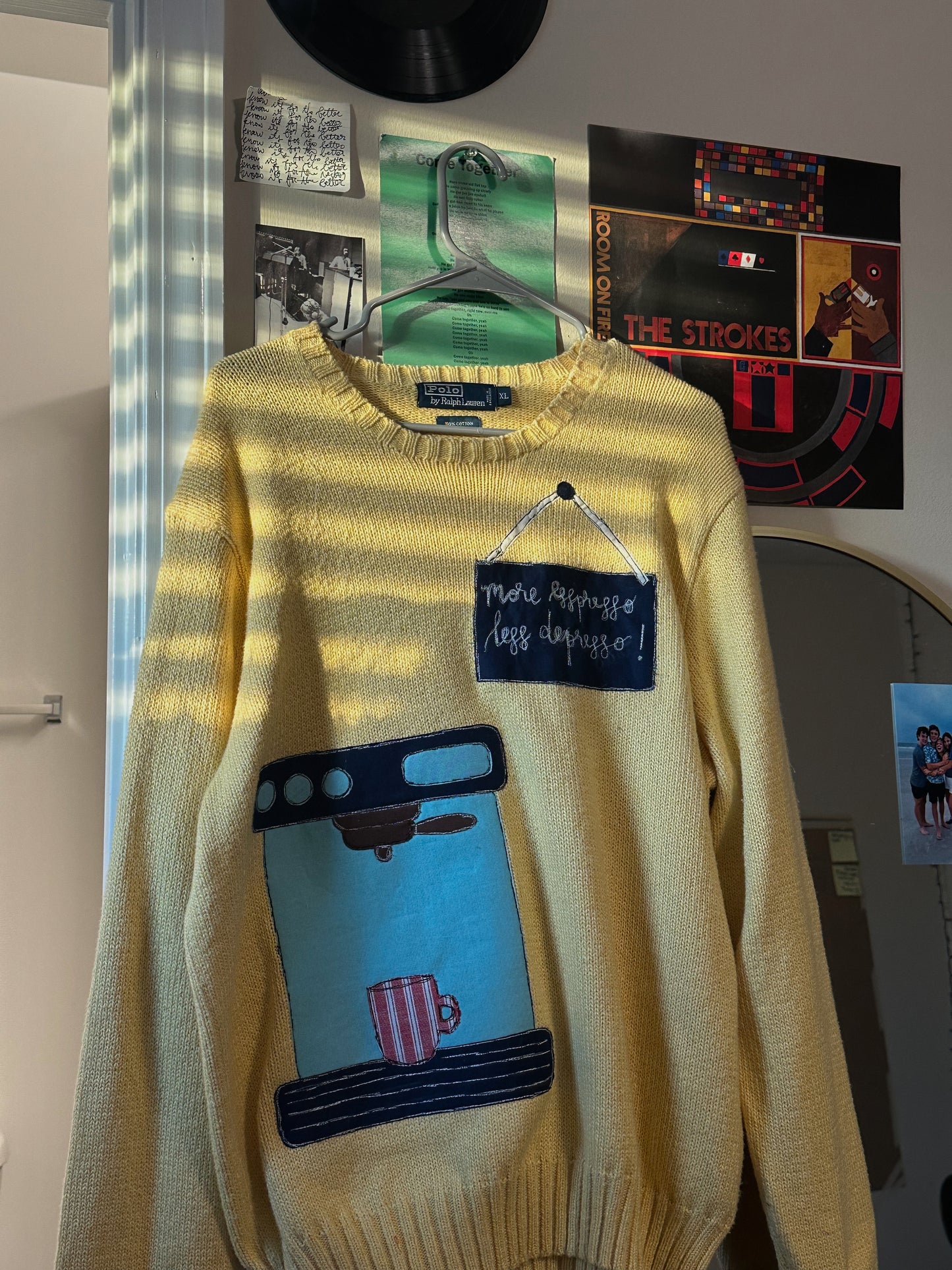 more espresso less depresso- yellow