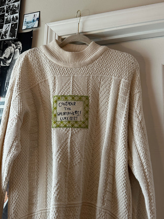 consider the flowers sweater