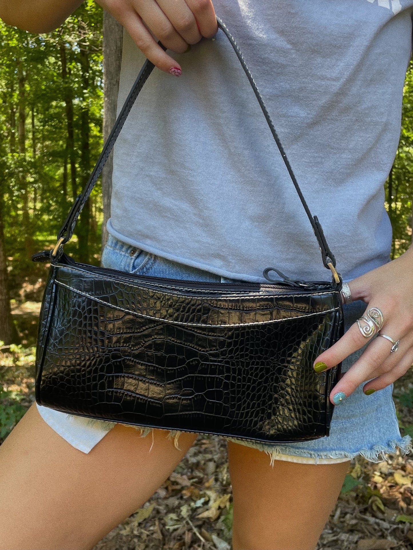 vintage black handbag