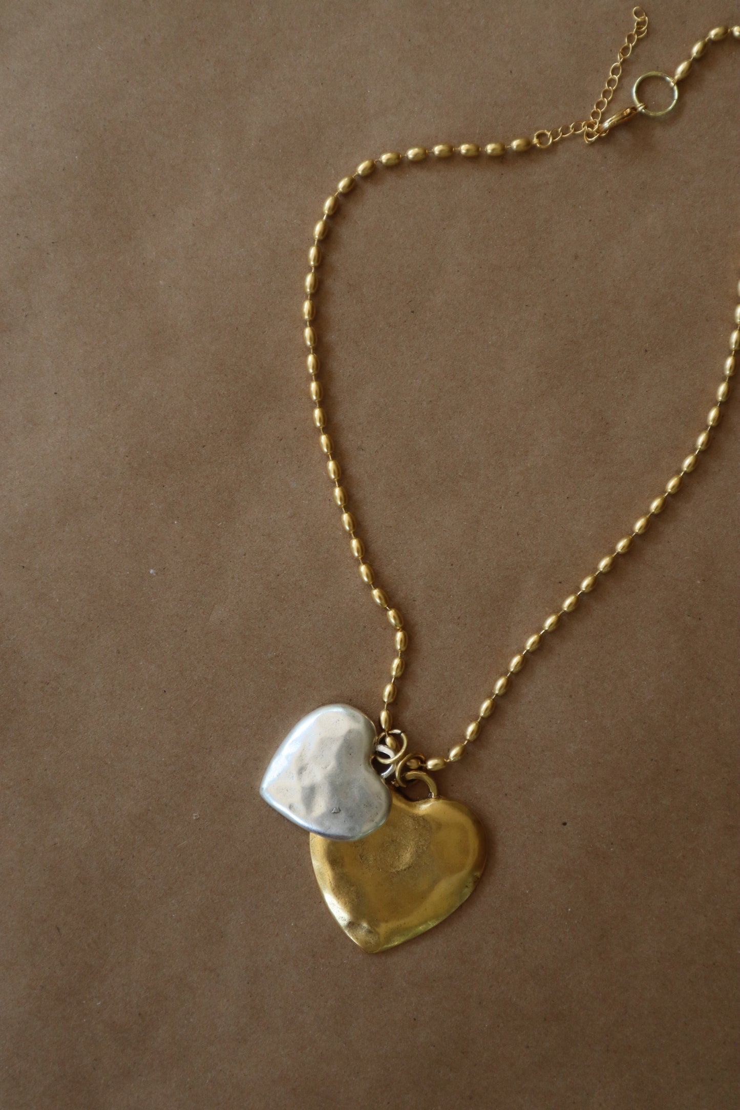 silver and gold necklace