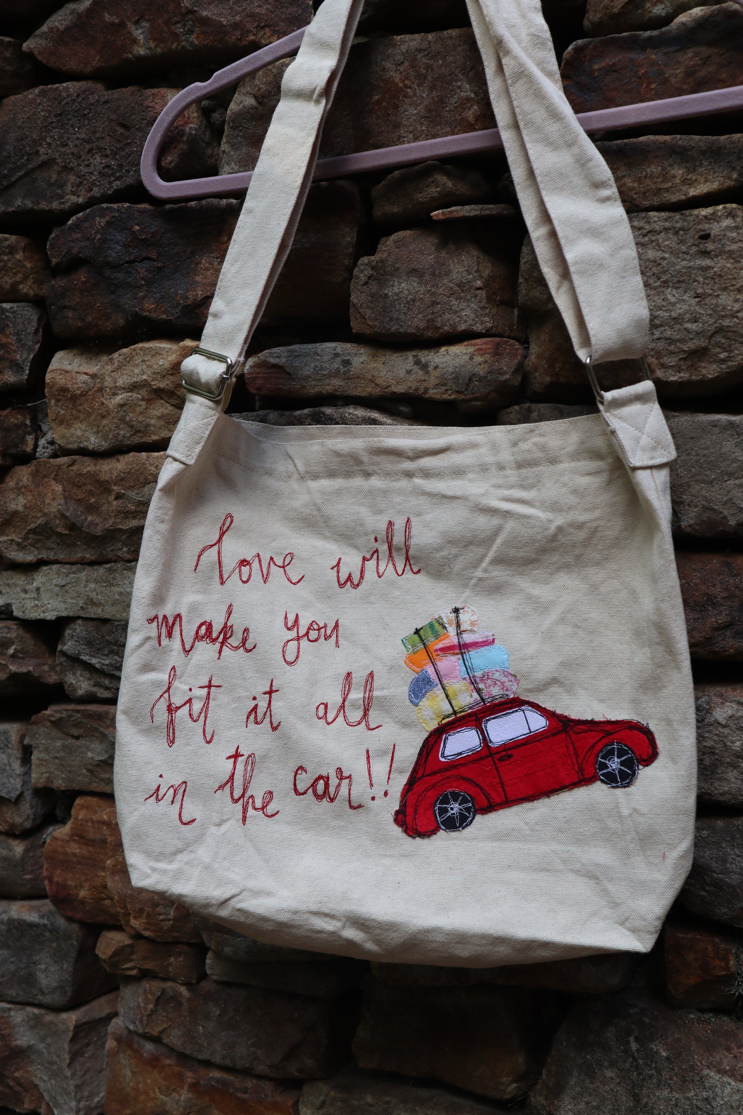 love takes miles tote