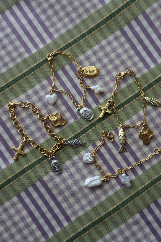 gold charm bracelet