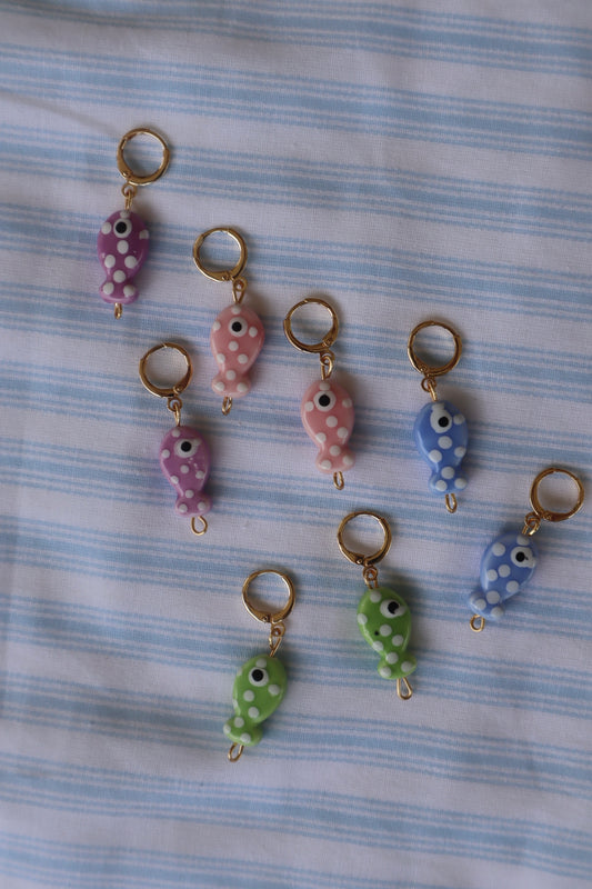 ceramic fish earrings