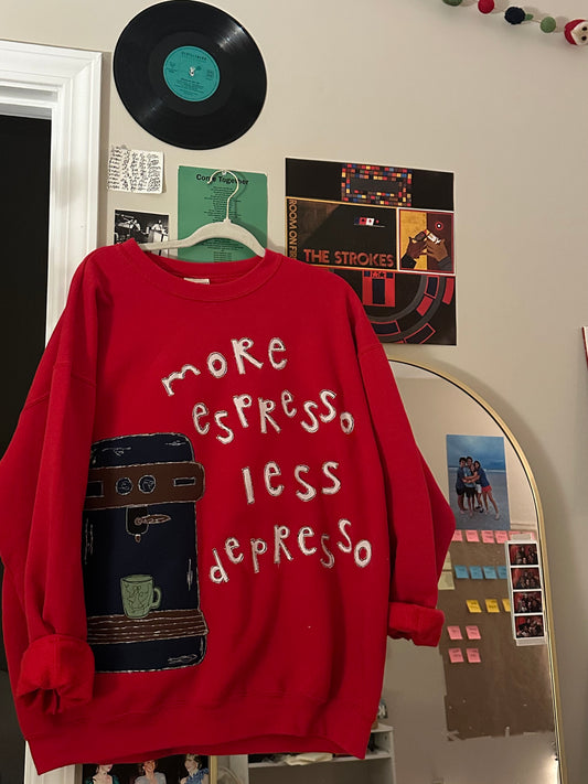 more espresso less depresso- red