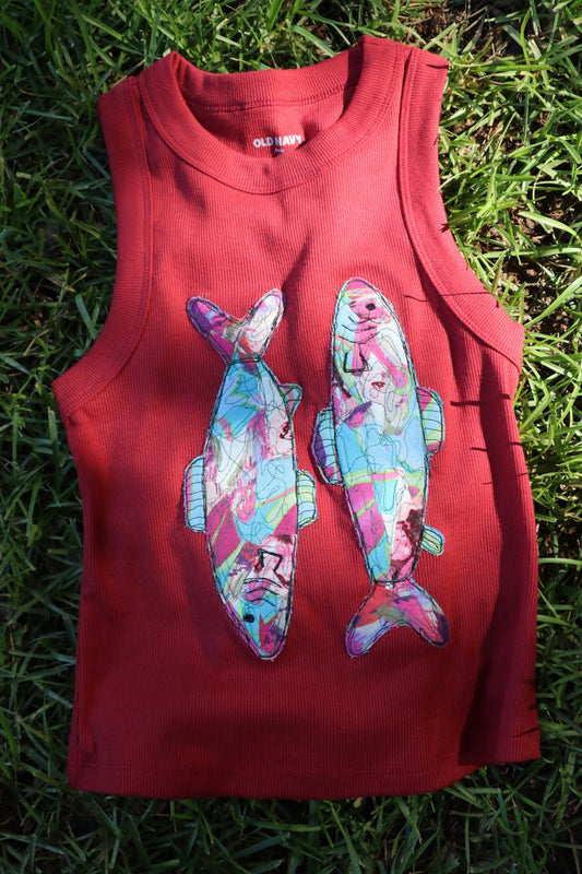 pink fishies tank